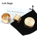 Super Mental Die (Brass) Magic Tricks Stage Close Up Magia Dice Number