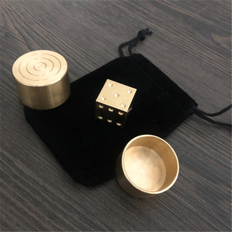 Super Mental Die (Brass) Magic Tricks Stage Close Up Magia Dice Number
