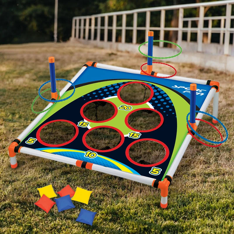 Portable Cornhole Throwing Circle Ferrule Board Set