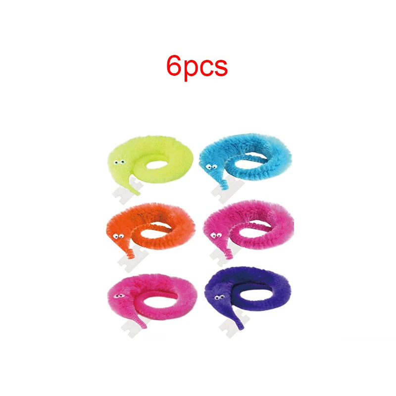 12 Colors Fuzzy Worm Magic Props for Children