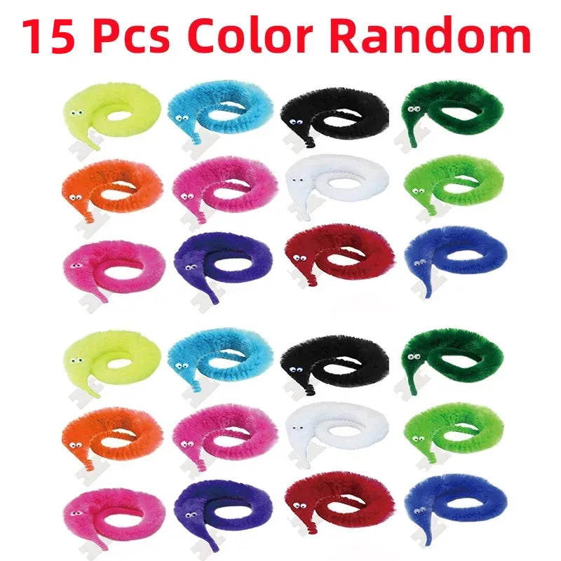 15Pcs Fun Worm Magic Props Toys for Children