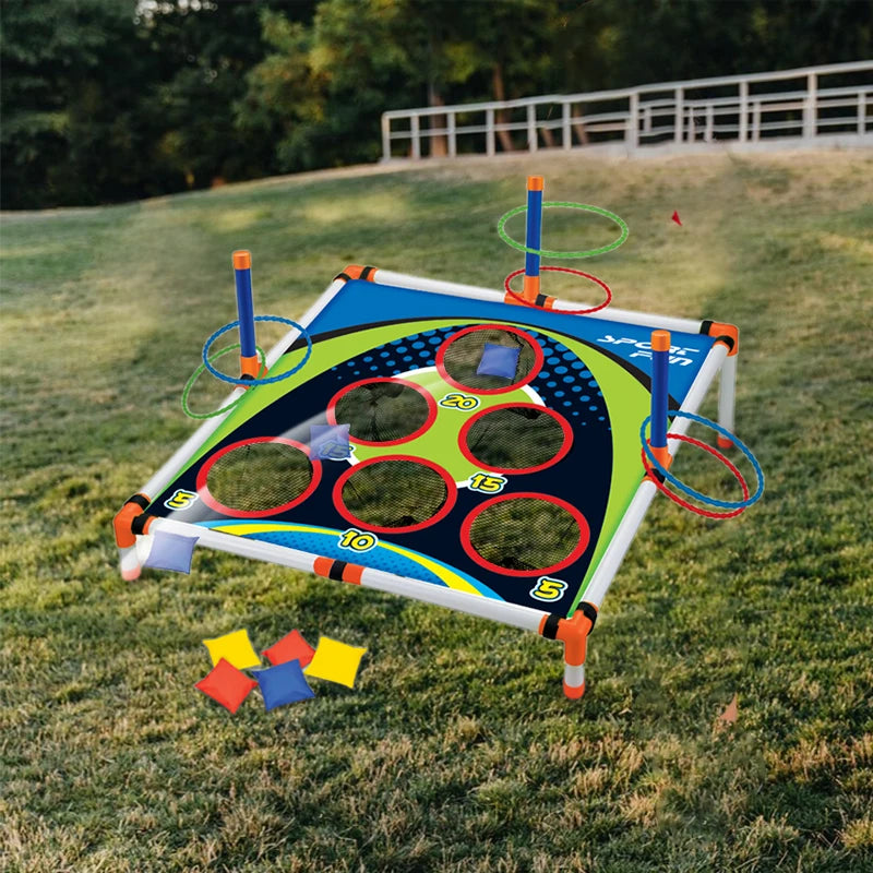 Portable Cornhole Throwing Circle Ferrule Board Set