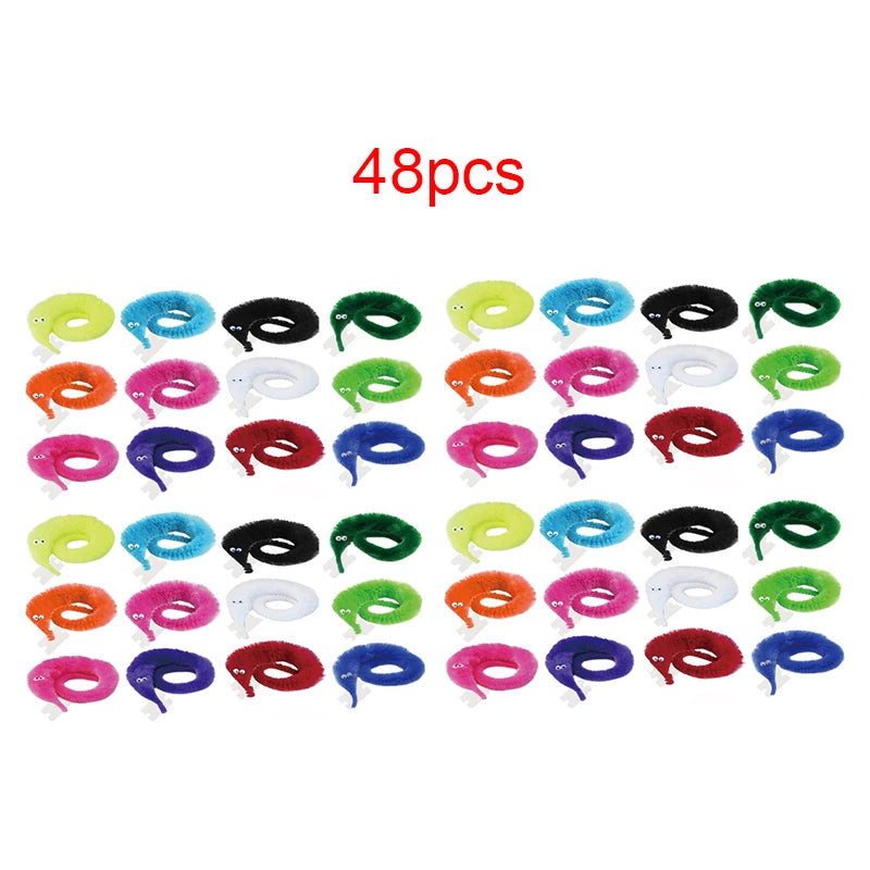 12 Colors Fuzzy Worm Magic Props for Children