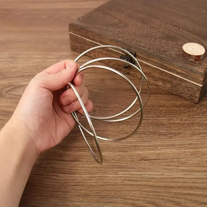 Magic Trick 4pcs Chinese Linking Rings Set Gimmick Locking Himber Magic Connecting Ring