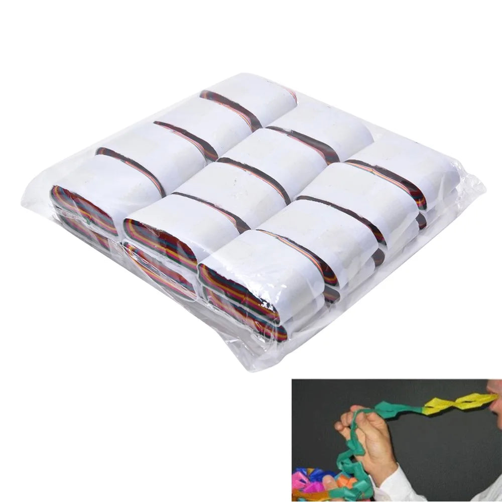 12pcs/set Magic Tricks Multi-color White Mouth Coils Paper