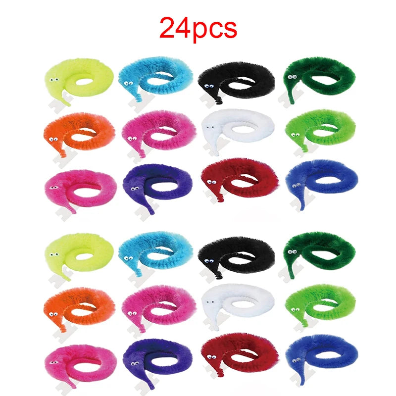 12 Colors Fuzzy Worm Magic Props for Children