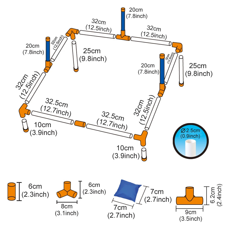 Portable Cornhole Throwing Circle Ferrule Board Set