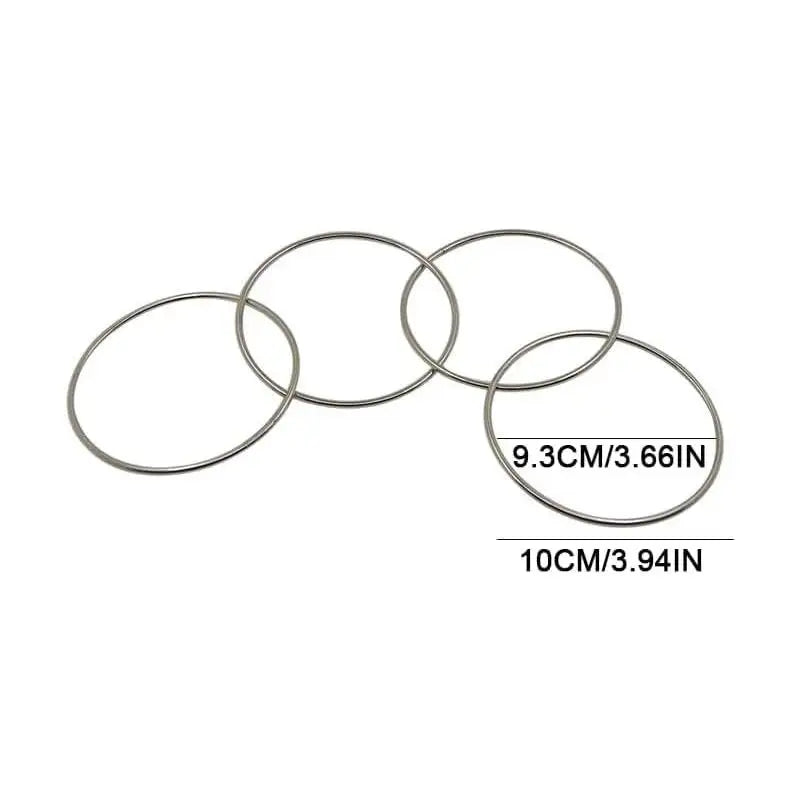 Magic Trick 4pcs Chinese Linking Rings Set Gimmick Locking Himber Magic Connecting Ring