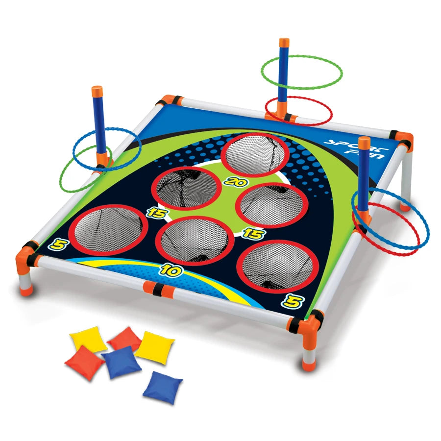 Portable Cornhole Throwing Circle Ferrule Board Set