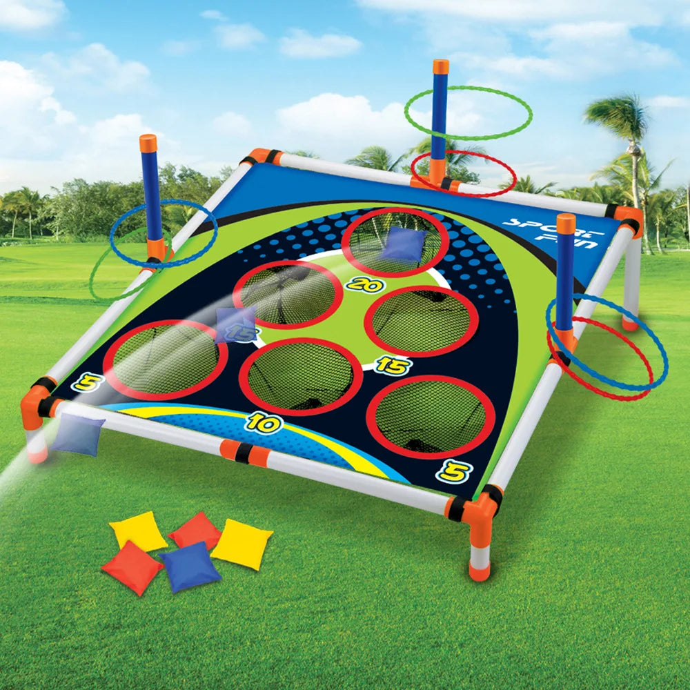 Portable Cornhole Throwing Circle Ferrule Board Set