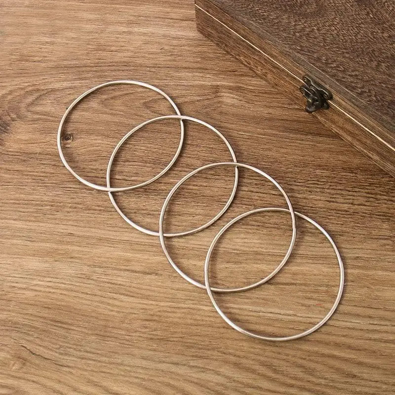 Magic Trick 4pcs Chinese Linking Rings Set Gimmick Locking Himber Magic Connecting Ring