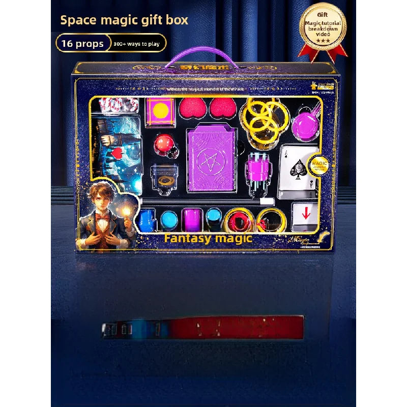 Fantastic Magic Trick Gift Box Set Awesome Poker Show Props Toy for Children