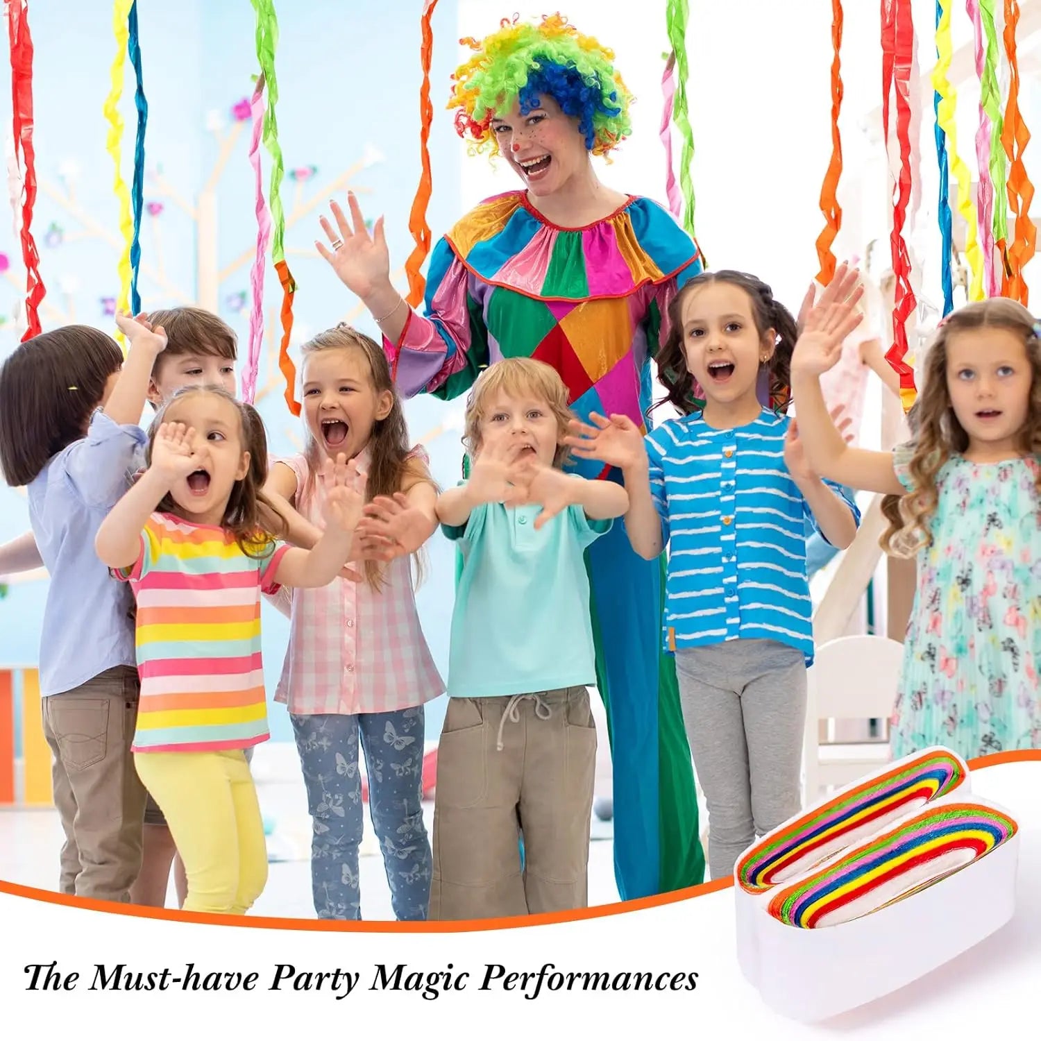 24 Pcs Magic Mouth Coils Vomit Paper Stage Gimmick Illusion Props for Magicians and Adults